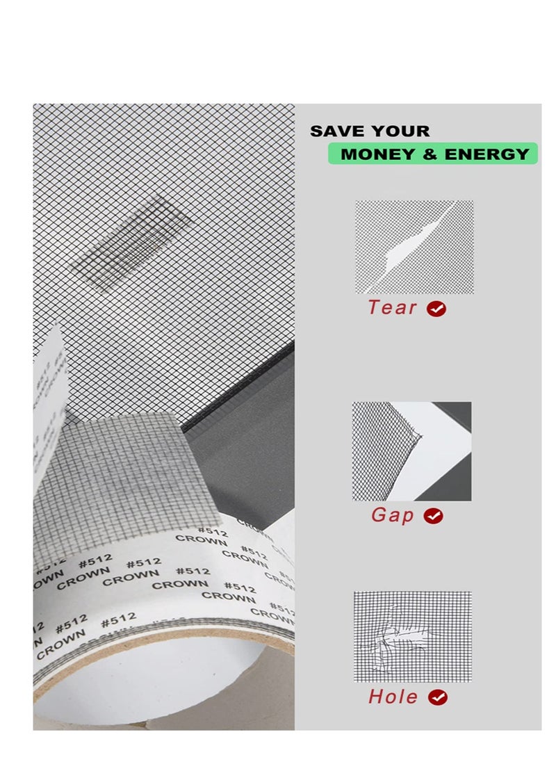 Generic - Adhesive tape for repairing holes and tears in window and door wires, made of mesh fiberglass to prevent the entry of mosquitoes and insects - Image 1