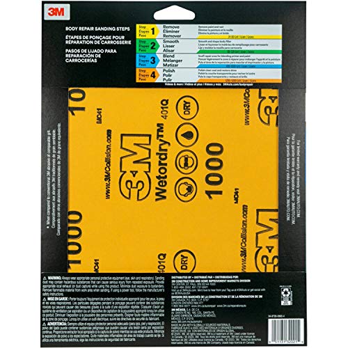 3M Wetordry Sandpaper, 32021, 1000 grit, 9 in x 11 in, 5 Sheets Per Pack - Image 5