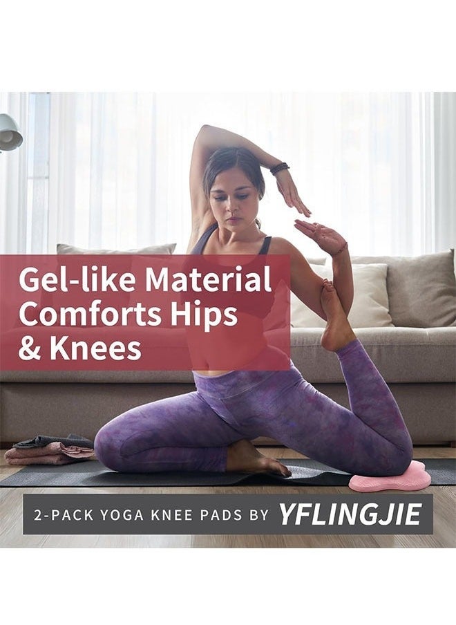 Generic 2-Piece Yoga Knee Pad, Anti Slip Foam Yoga Kneeling Pad, Soft Yoga Knee and Elbow Wrist Pads for Kneeling Down Workout Pilates Exercise  - Image 2