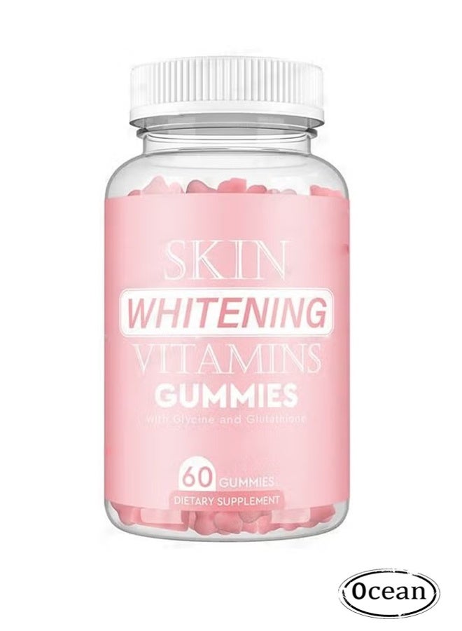 Ocean Skin Whitening Vitamins Gummies, with Glycine and Glutathione, Vitamins Gummies Bear, Remove Dark Spots, Hyperpigmentation Treatment, Anti-Aging Antioxidant, 60 Gummies - Image 1