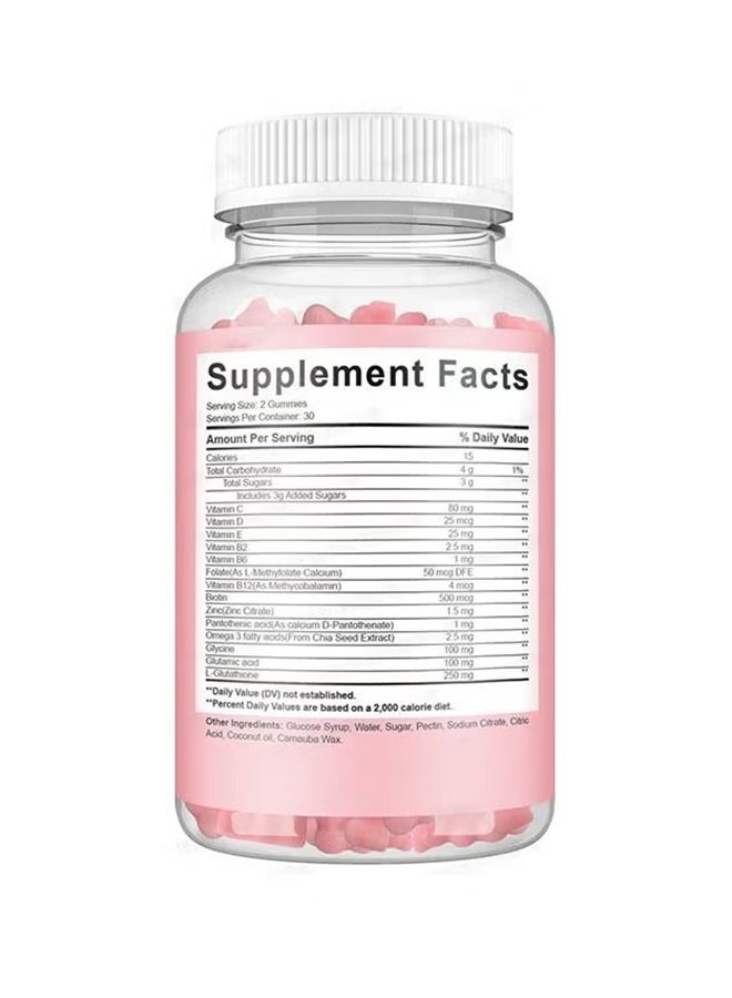 Ocean Skin Whitening Vitamins Gummies, with Glycine and Glutathione, Vitamins Gummies Bear, Remove Dark Spots, Hyperpigmentation Treatment, Anti-Aging Antioxidant, 60 Gummies - Image 2