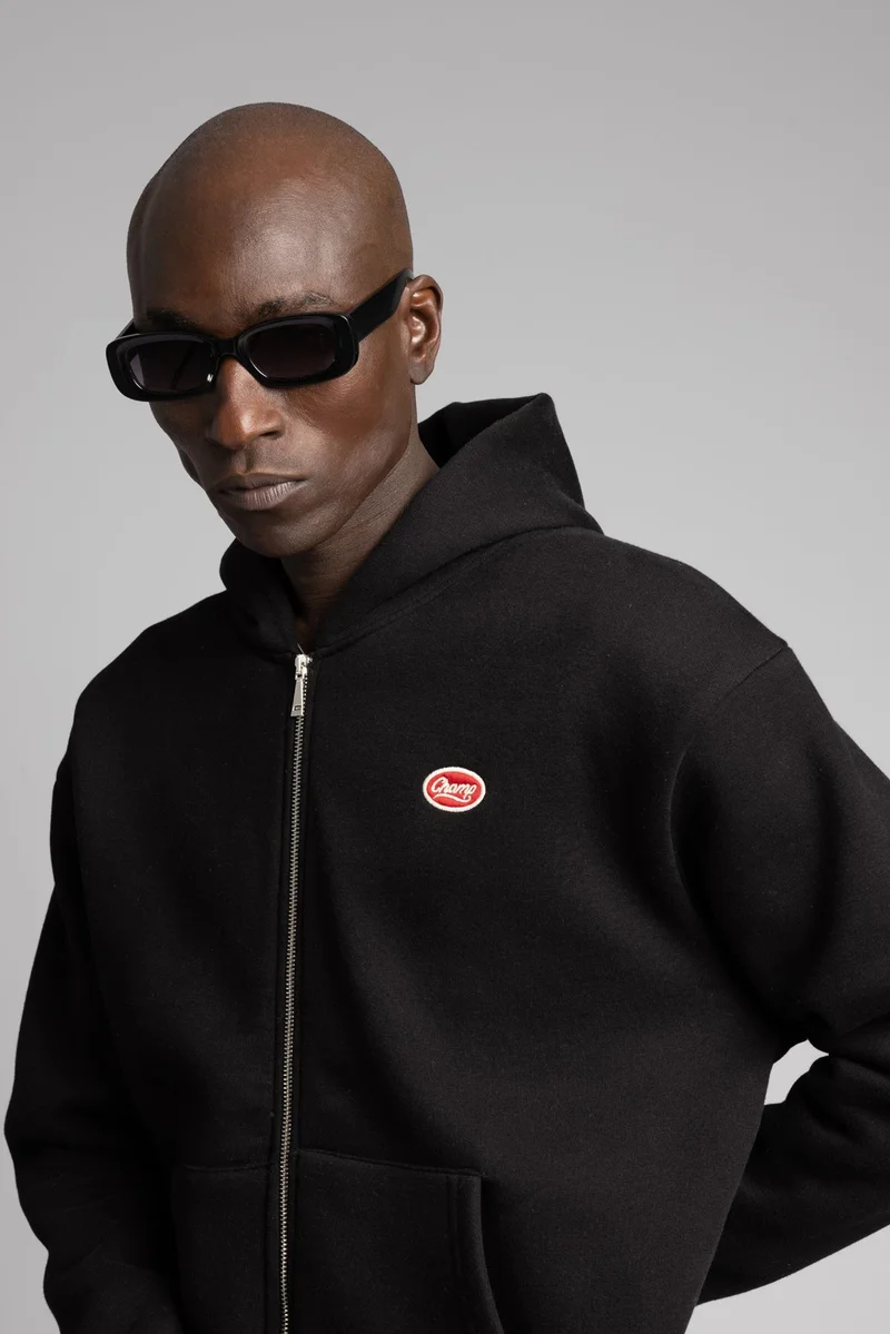 Catch Hooded Zip-Up Sweatshirt with unique text "Champ"