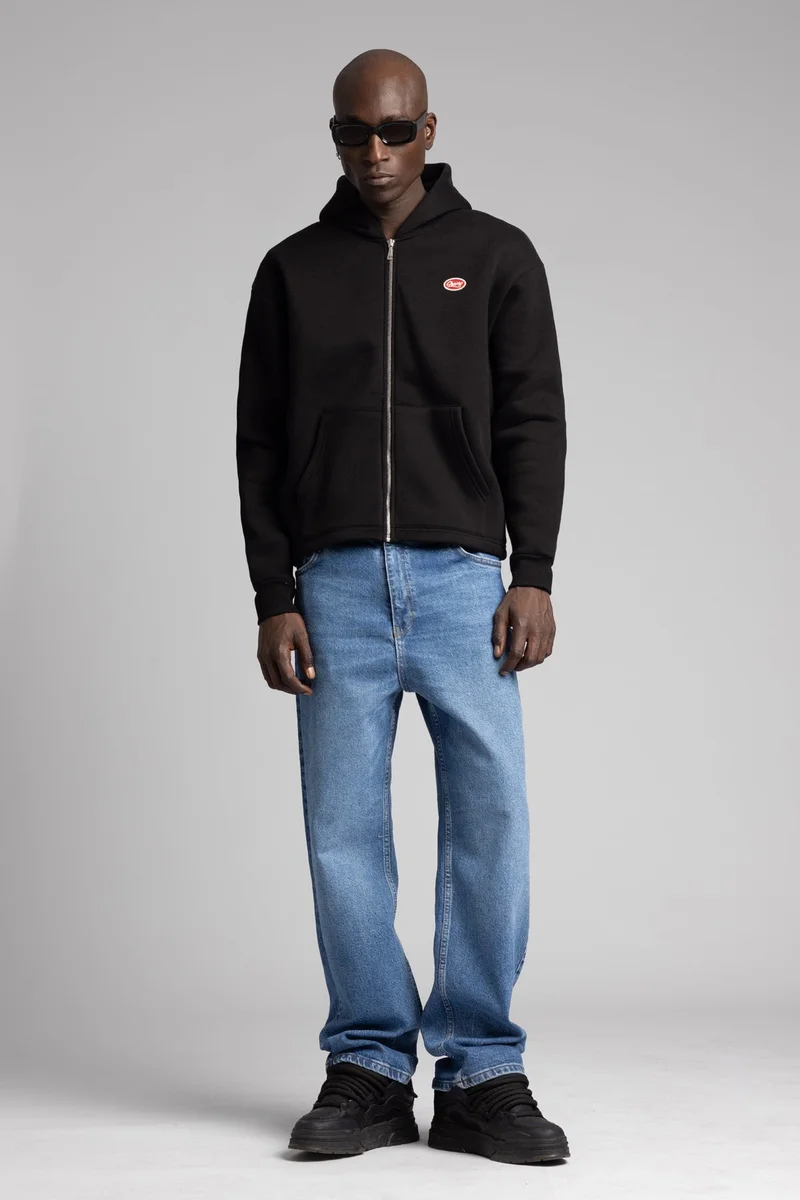 Catch Hooded Zip-Up Sweatshirt with unique text "Champ"