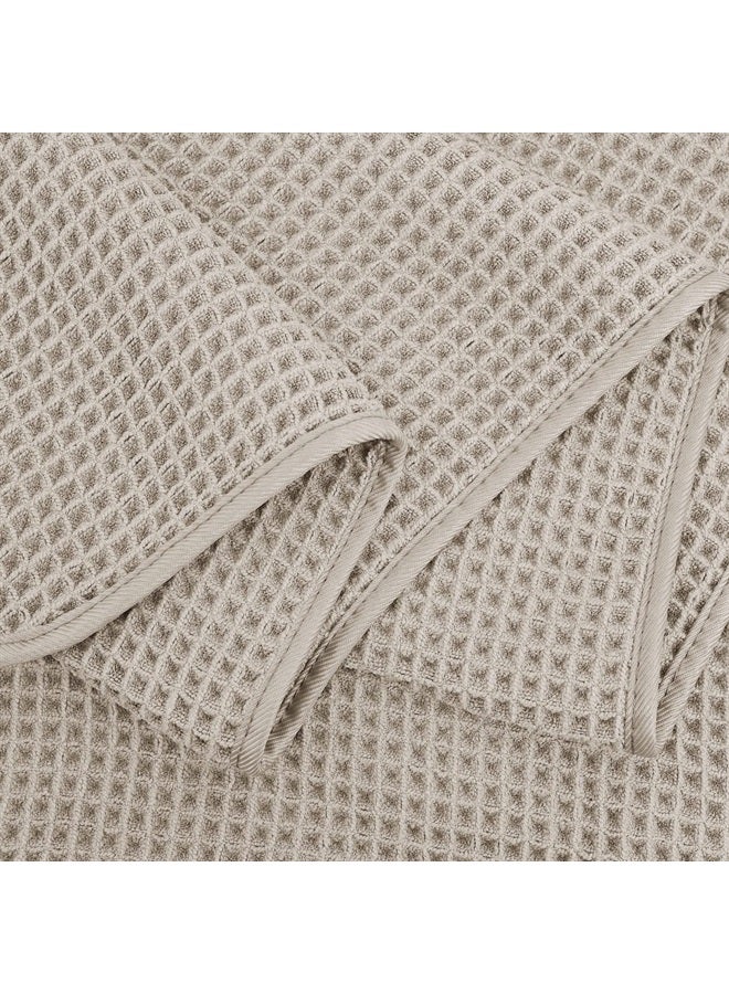 Polyte Oversize, 60 x 30 in., Quick Dry Lint Free Microfiber Bath Towel Set, 6 Piece (Beige, Waffle Weave) - Image 3