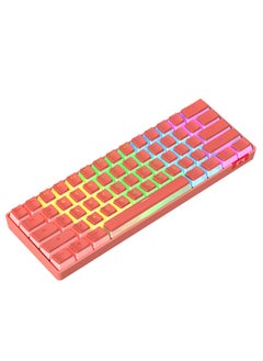 NIBEMINENT DaiDai STK61 بلوتوث الألعاب بودنغ لوحة المفاتيح الميكانيكية اللاسلكية الأزرق التبديل RGB  - Image 1