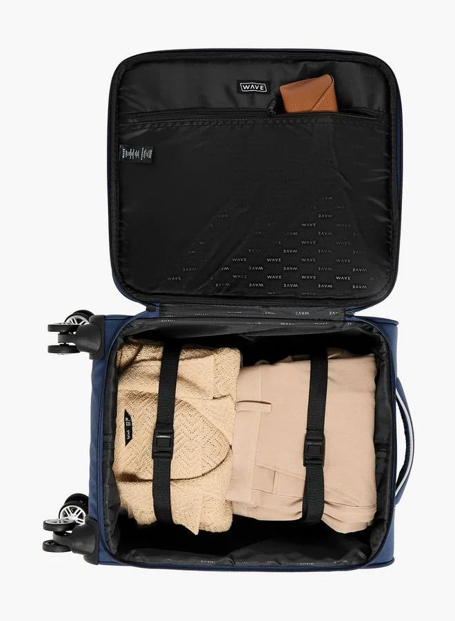 Wave NAVY Solid Softcase Trolley Bag With Retractable Handle  | Best Price UAE
