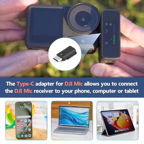 HBIHGHHONG for DJI MIC Adapter Type-C Phone Wireless Microphone Receiver for Mic Type-C Adapter Phone Tablet USB Mic Accessories - Image 3