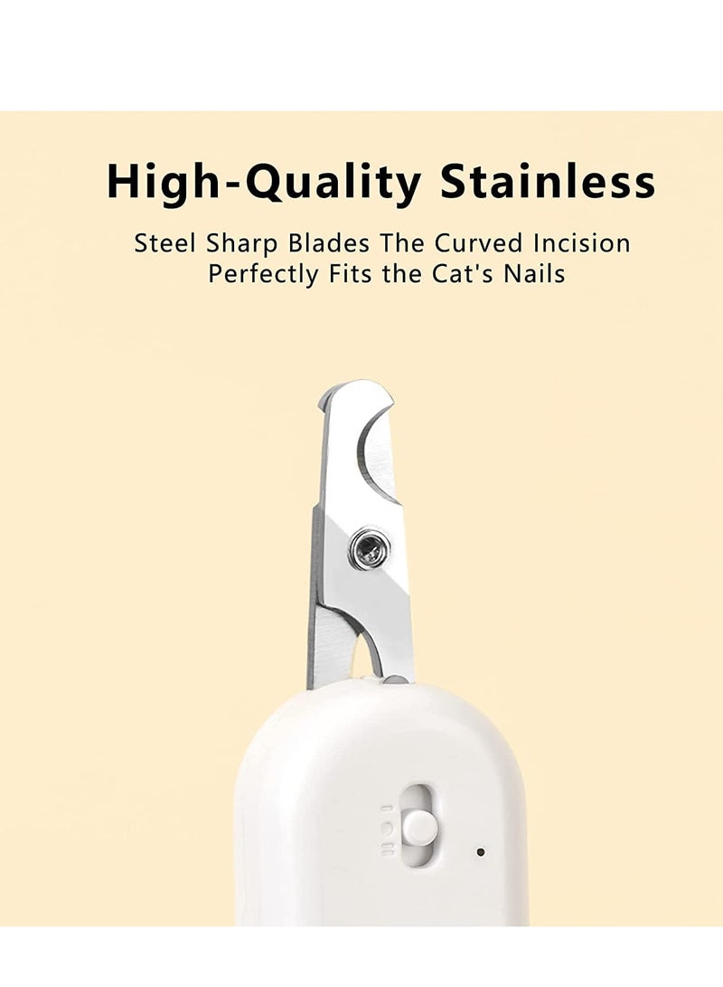 Excefore مقص أظافر الحيوانات الأليفة مع ضوء LED UV، مقص مخالب القطط مع ضوء LED فائق السطوع لتجنب القطع الزائد، أداة تشذيب بشفرة حادة وزاوية للحيوانات الأليفة الصغيرة مثل الكلاب والقطط والأرانب - Image 5