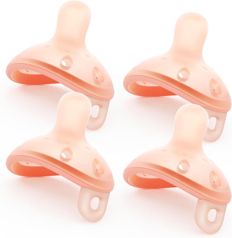 Garkoko Baby Pacifiers 0-6 Months, Soft Silicone Breast-Like Shape with Air Holes, BPA-Free, 4 Pack - Image 1