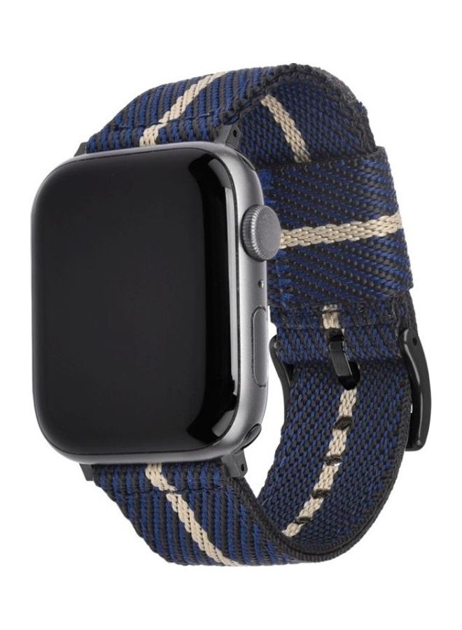 نيبمينينت سوار بديل لساعة أبل ووتش سيريس 7 مقاس 41 مم، وسيريس 6/SE /5 /4 40 3 /2 /1 38 مم أزرق/ بيج - Image 2