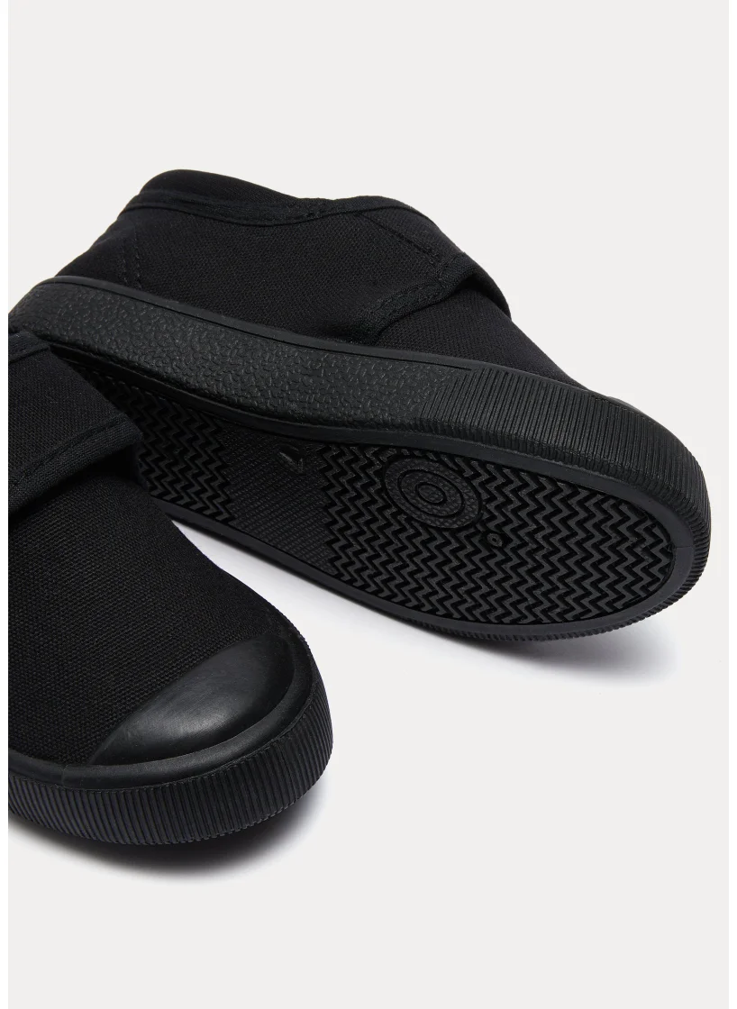 Matalan Kids Black Strap Plimsolls