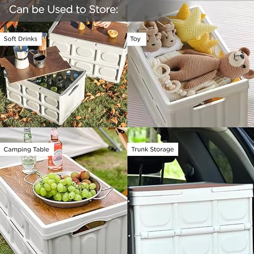 UMAI Organisers storage box for clothes 56L | Bangles organisers storage box | Plastic Boxes For Storage | Clothes Organiser for Wardrobe | Clothing Home decor items for living room | White - Image 4