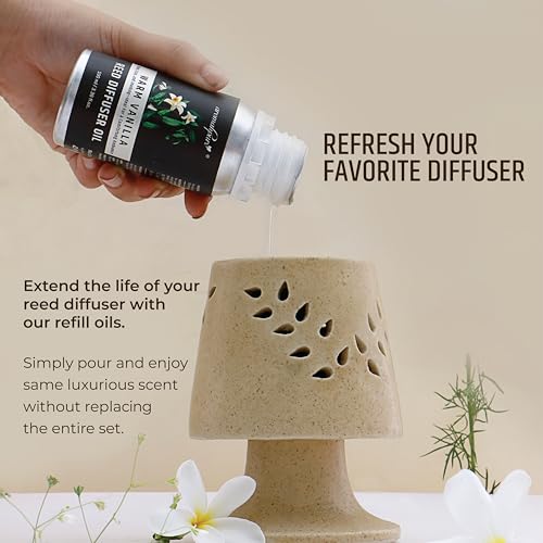 Aromahpure Reed Diffuser Oil 100ml | Vanilla Fragrance Refill Reed Oil for Diffuser Set | IFRA-compliant Reed Diffuser Oil for home & Bathroom Fragrance Diffusers | Reed sticks not included - Image 5