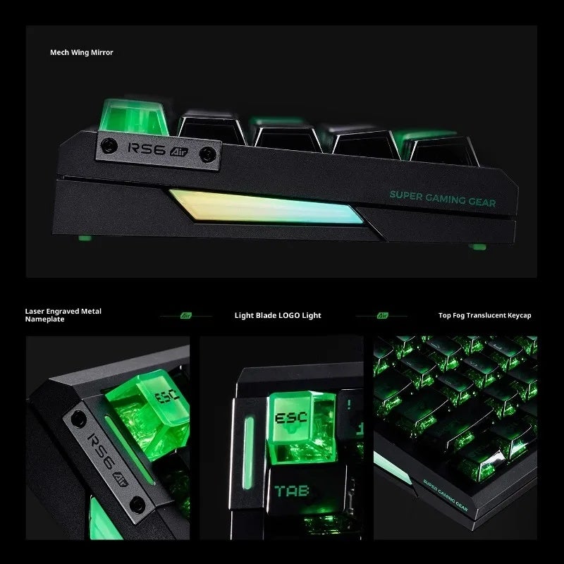 اي تي كي لوحة مفاتيح ATK RS6 Air Magnetic Mechanical Gaming Keyboard, Rapid Trigger 0.001mm, 0.08ms, 8K Polling Rate, Rgb, Hot-Swap - Image 4