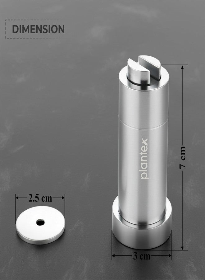 Plantex Stainless Steel Wall-Mounted Magnetic Door Stopper/Door Catcher for Wooden Door/Stops for Door - Pack of 1 (Matt) - Image 3