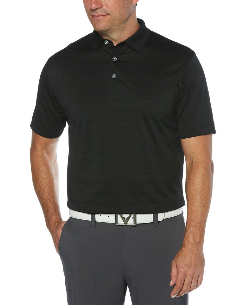 Callaway Men's Short Sleeve Opti-Dri Performance Golf Polo Shirt, Stretch, Moisture-Wicking (Available in Big & Tall), Black, Large - Image 1