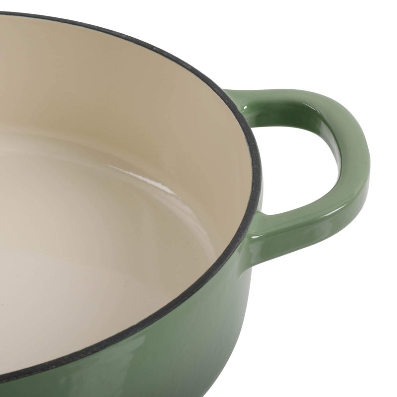 Crock-Pot Crock Pot Artisan Enameled Cast Iron Braiser W/Lid, 5-Quart, Pistachio - Image 4