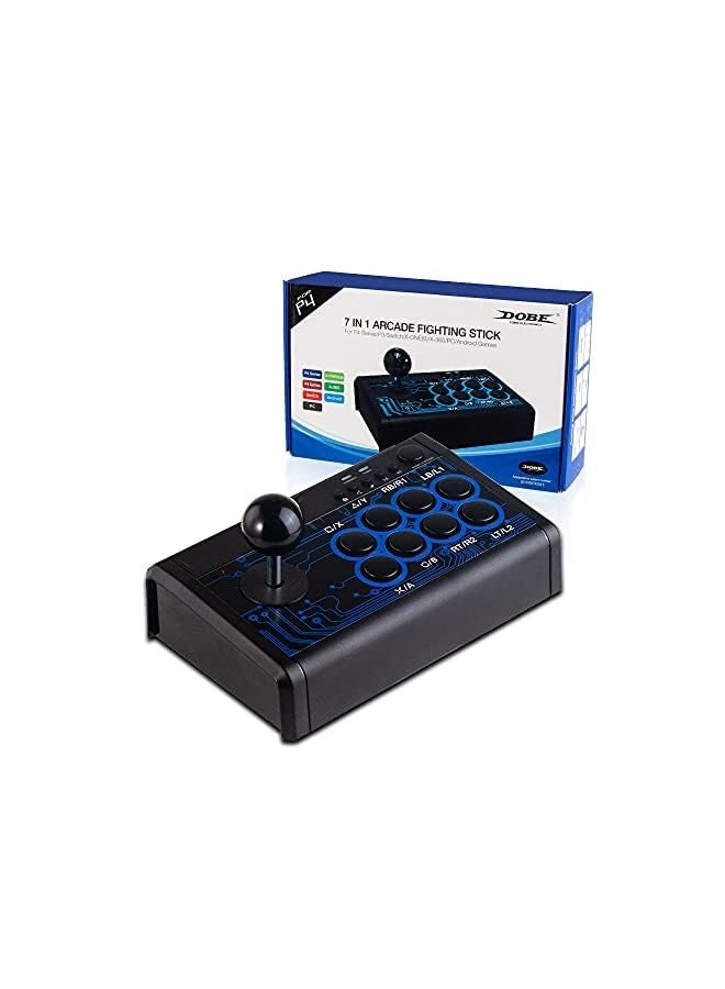 IAF Arcade Fight Stick, 7 In 1 Arcade Game Fighting Joystick With Usb Port, Plug And Play, Compatible With Ps4 Ps3 Xbox One Xbox360 Pc Switch Android Games - Image 2
