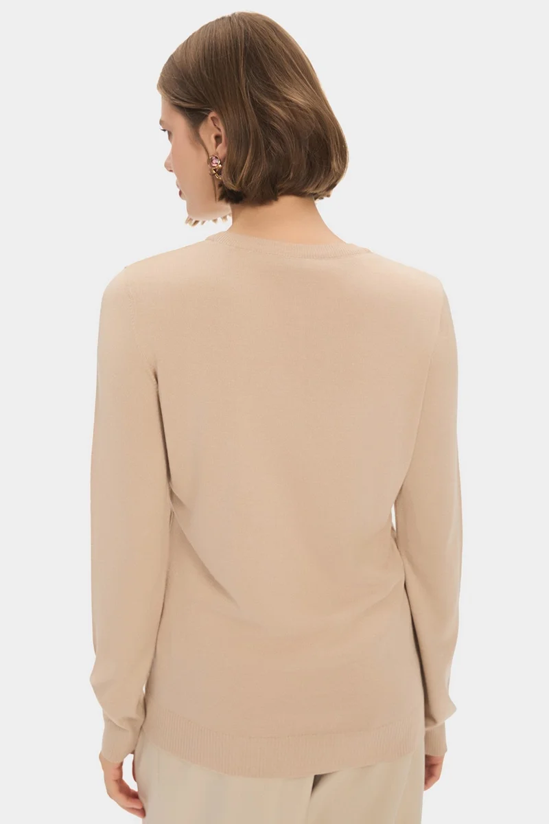 جون Women's Exclusive Crew Neck Viscose Blend Knitwear Sweater