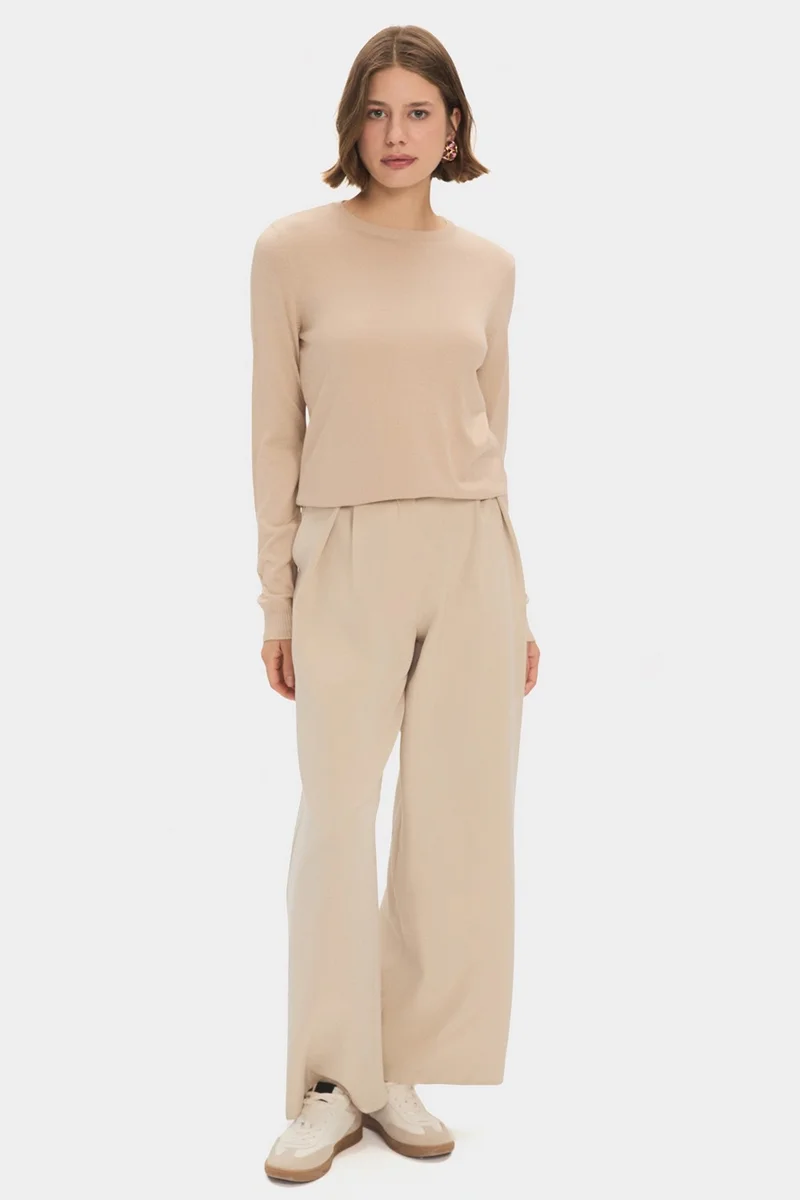 جون Women's Exclusive Crew Neck Viscose Blend Knitwear Sweater