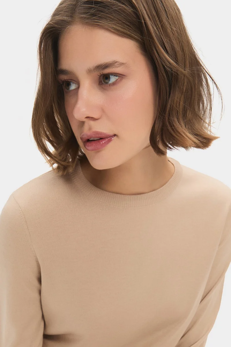 جون Women's Exclusive Crew Neck Viscose Blend Knitwear Sweater