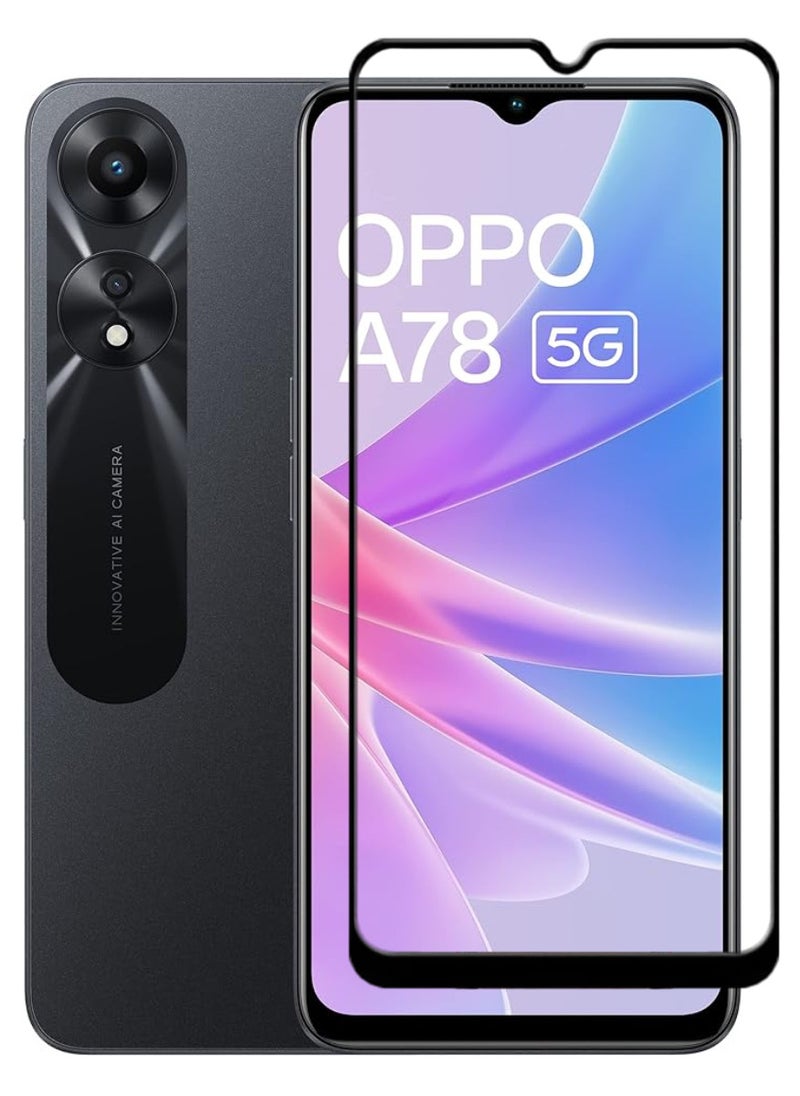 ACLIX Antistatic ESD Dustproof Premium Quality High Definition Tempered Glass Screen Protector Designed For Oppo A78 - Image 1