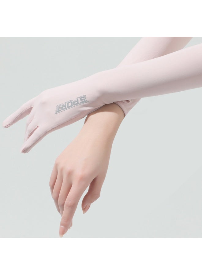 جين لى تشيانغ أكمام قابلة للإزالة بفتحات للإبهام للنساء، حماية من الأشعة فوق البنفسجية، تبريد، ضغط UPF 50، أكمام ذراع طويلة لركوب الدراجات والسفر وصيد الأسماك والرياضة (وردي) - Image 4