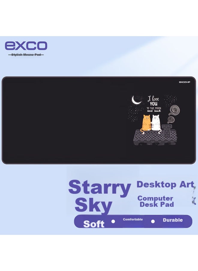 Exco 900x400 Xingqing Mouse Pad, Large Desk Mat, Laptop Pad, Office And Gaming Keyboard Pad, Large Mouse Mat With Locking Edge, E-sports Extra Large Computer Mat 7000 - Image 1