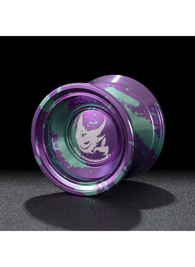 Generic - Yo-Yo Game Special Yo-Yo Professional Firepower Junior King Senior Professional Children Sleep-Color:Devil Little Ghost Purple Orchid-Specifications:Yo-yo + Gloves + 10 Ropes + Spare Bearings - Image 1