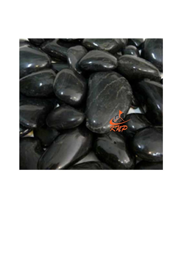 كنب حصى سوداء مصقولة عالية 3-5 سم - Image 1