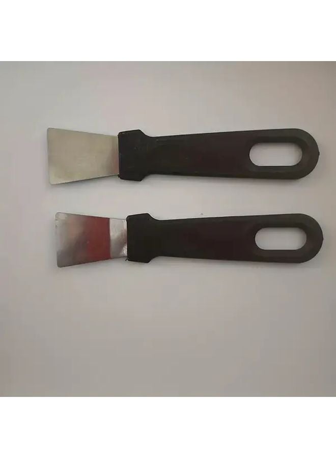 2pcs Stainless Steel Scraper Set Black Multi Purpose Cleaning Shovels for Home - Image 1