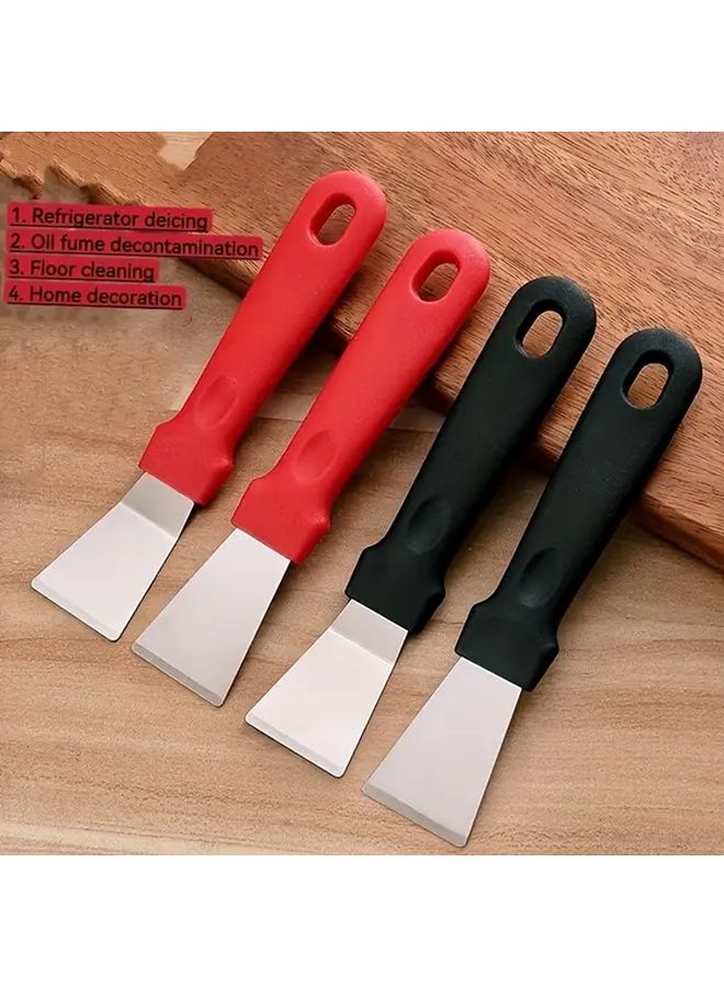 2pcs Stainless Steel Scraper Set Black Multi Purpose Cleaning Shovels for Home - Image 2