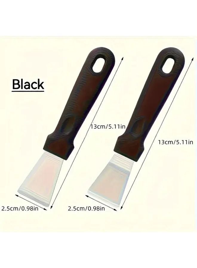2pcs Stainless Steel Scraper Set Black Multi Purpose Cleaning Shovels for Home - Image 5