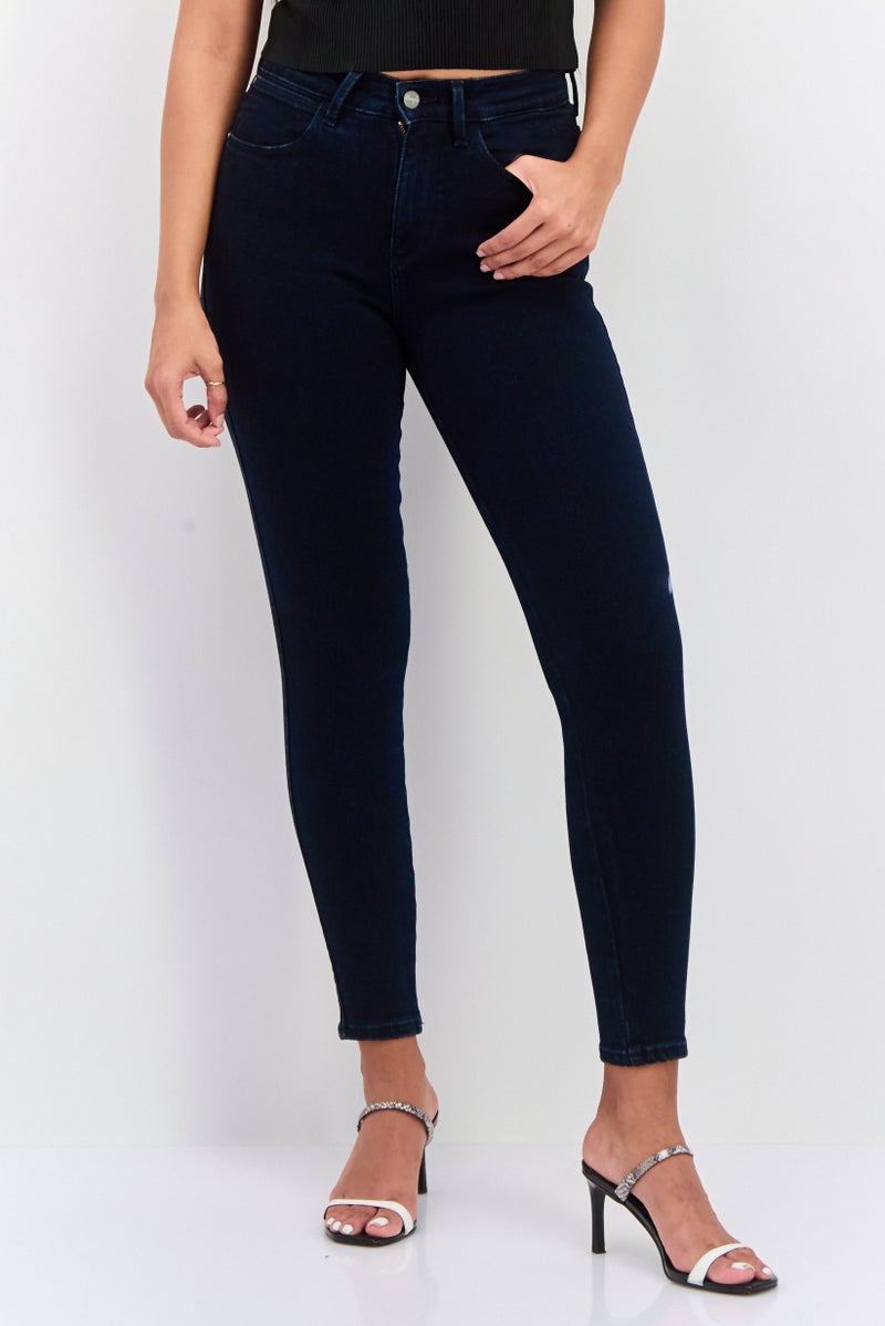 Wrangler Women Regular Fit Washed Denim Jean, Blue - Image 1