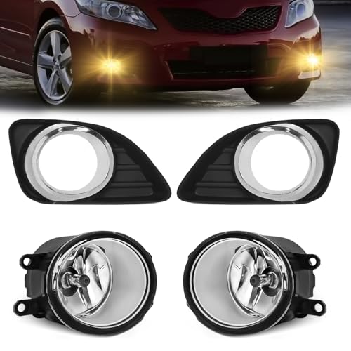 OKSIWA Halogen Fog Lights-for 2010 2011 Toyota Camry,Fog Lamps Assembly Replacement,Include Switch, Wiring Harness,Plug and Play - Image 1