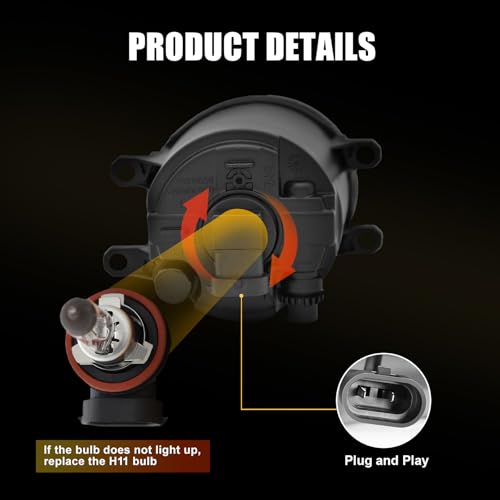 OKSIWA Halogen Fog Lights-for 2010 2011 Toyota Camry,Fog Lamps Assembly Replacement,Include Switch, Wiring Harness,Plug and Play - Image 4