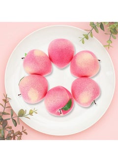 Amosfun Amosfun 6pcs Artificial Peaches Ornament Realistic Peach Fruit Party Tree Decoration Teaching Props Foam Peaches Party Photobooth Props  - Image 5