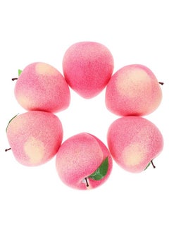 Amosfun Amosfun 6pcs Artificial Peaches Ornament Realistic Peach Fruit Party Tree Decoration Teaching Props Foam Peaches Party Photobooth Props  - Image 1