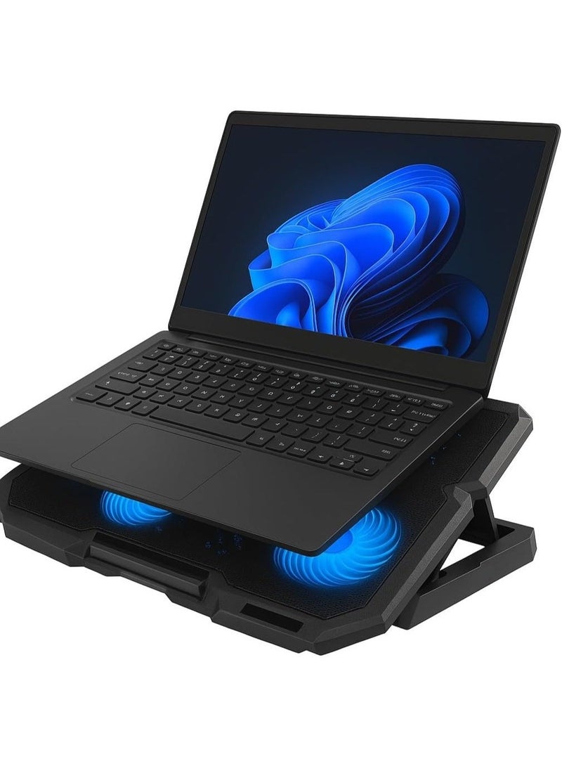 Utopia UC-404 Laptop Cooler with 4 Powerful LED Fans, 8 Adjustable Fan Height Levels, Compatible with Devices up to 17 inches with USB Port - Image 4