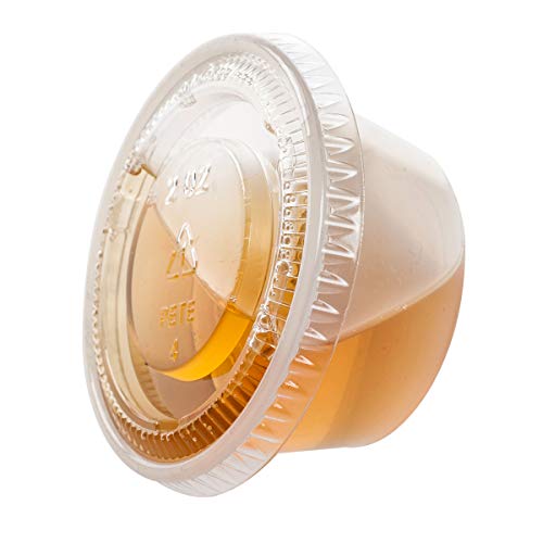 TashiBox 2 oz 100 Sets Disposable Plastic Cups with Lids, Jello Shot Cups Souffle Cups… - Image 1