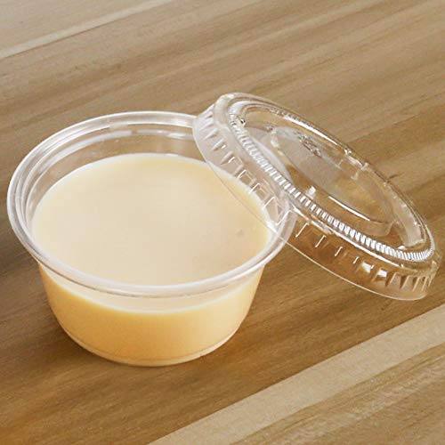 TashiBox 2 oz 100 Sets Disposable Plastic Cups with Lids, Jello Shot Cups Souffle Cups… - Image 5