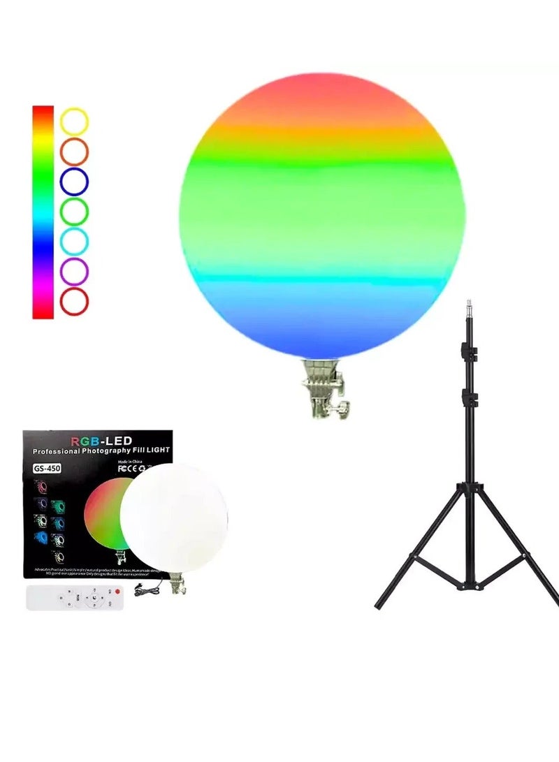 ار جي بي مصباح إضاءة احترافي للتصوير الفوتوغرافي بتقنية RGB-LED طراز GS-450 - Image 1