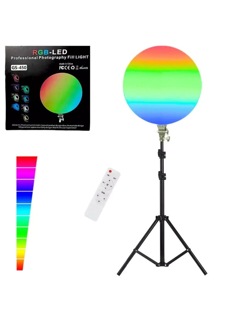 ار جي بي مصباح إضاءة احترافي للتصوير الفوتوغرافي بتقنية RGB-LED طراز GS-450 - Image 2