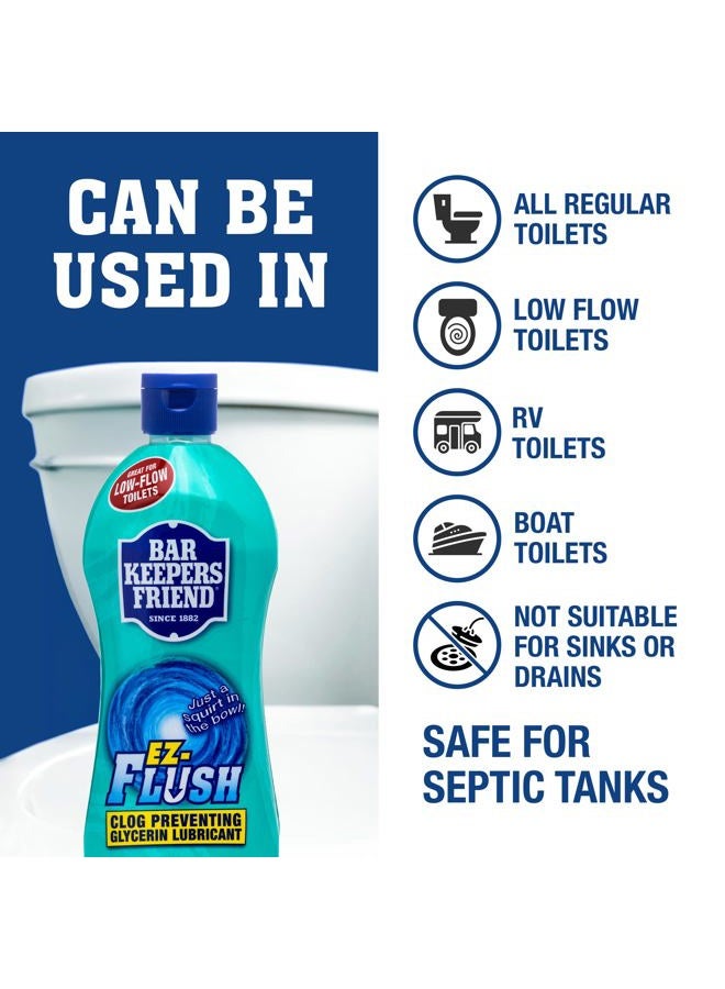 Bar Keepers Friend EZ-Flush Liquid Toilet Flushing Aid (2 x 12 Oz) Helps Prevent Clogging, Odor, Residue in Regular, Low-Flow, Boat & RV Toilets - Image 4