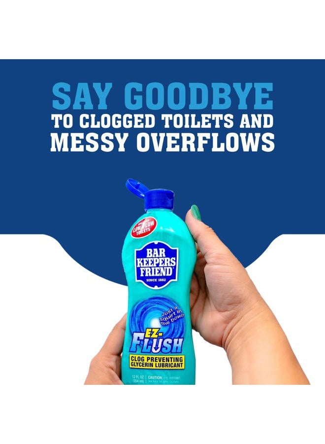 Bar Keepers Friend EZ-Flush Liquid Toilet Flushing Aid (2 x 12 Oz) Helps Prevent Clogging, Odor, Residue in Regular, Low-Flow, Boat & RV Toilets - Image 3