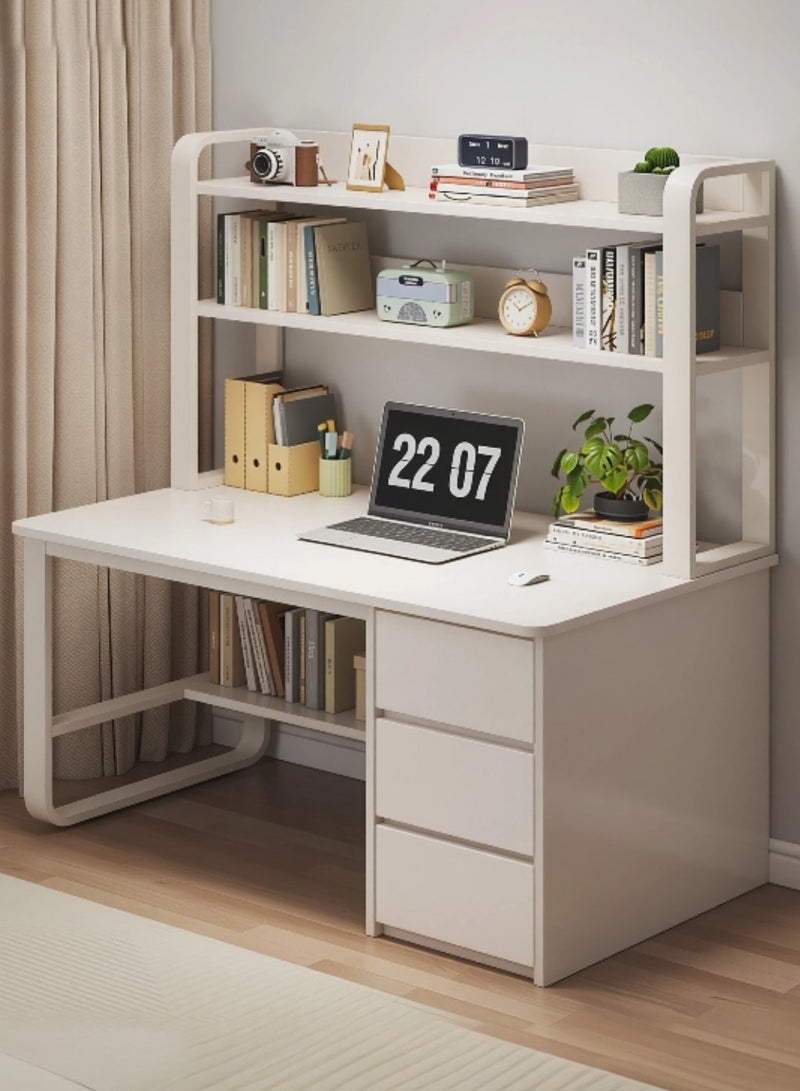 AIWANTO Modern Home Office Computer Desk – 120×147×50cm Study Table with 3 Storage Shelves & 3 Large Drawers, Multifunctional Laptop Workstation with Sturdy Design - Image 1