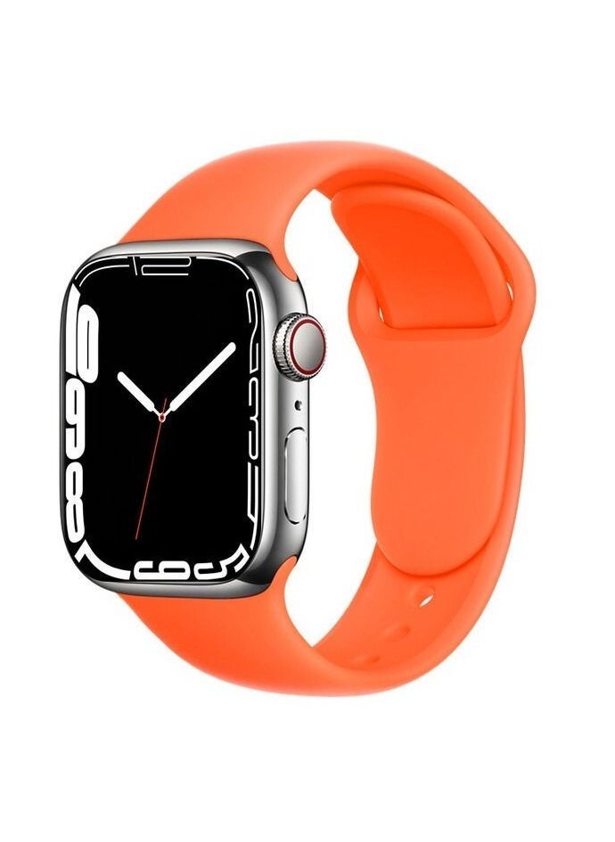 Generic - Apple Watch Band 45mm 44mm 42mm Soft Silicone Sport Band Replacement Wrist Strap Compatible for iWatch Apple Watch Series 7/SE/6/5/4/3/2/1,Nike+,Sport,Edition - Image 1