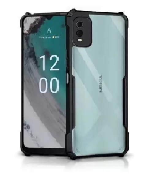 SPAZY CASE® Nokia C32 4G Back Cover | Transparent Crystal Clear Hard PC Back Case with TPU Bumper, Drop Protection Case Cover for Nokia C32 4G - Image 1