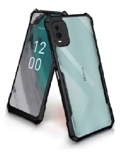SPAZY CASE® Nokia C32 4G Back Cover | Transparent Crystal Clear Hard PC Back Case with TPU Bumper, Drop Protection Case Cover for Nokia C32 4G - Image 2