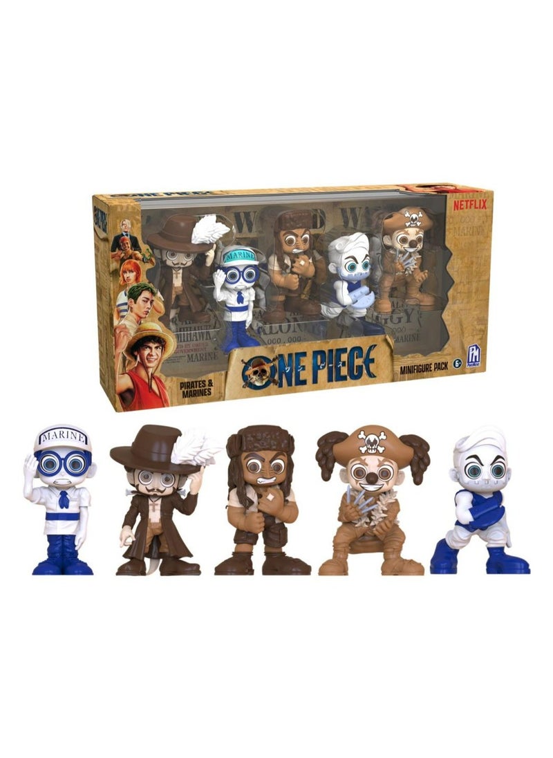 One Piece One Piece Collectible Pirates & Marines 5-in-1 Pack | Collectible Figure | Action Figure | Perfect Gift for Kids and Collectors  - Image 1
